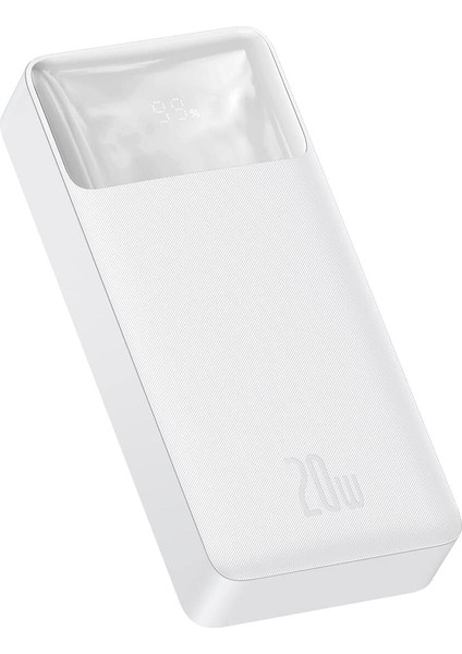 Bipow Overseas Edition Dijital Ekranlı 20W 20.000 Mah Powerbank Beyaz