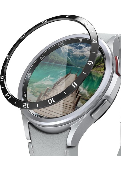 Galaxy Watch 6 47MM Için Çerçeve Darbeye Dayanıklıçizilme Karşıtı Çerçeve Samsung Galaxy Watch 6 47MM Uyumlu Çerçeve (Siyah)