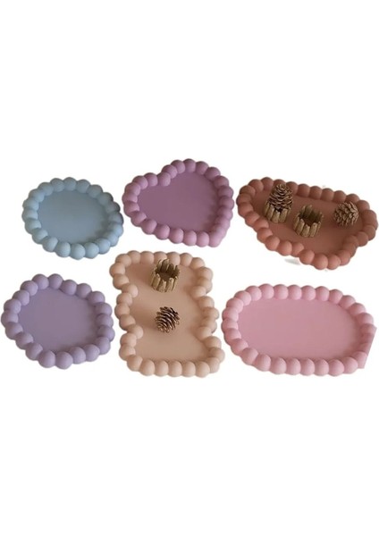 16cm Oval Buble Taban Sunumluk Çerçeve Mum Tabağı Altlığı Silikon Kalıp K-1378 indirimleri