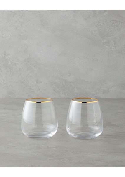 English Home Serenity Kristal 2'li Bardak 400 ml Gold