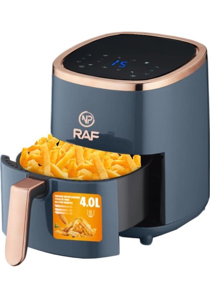 Raf R5007 Dokunmatik Ekran 4.0l Airfryer 1500W Yağsız Kızartma & Sıcak Hava Fritözü