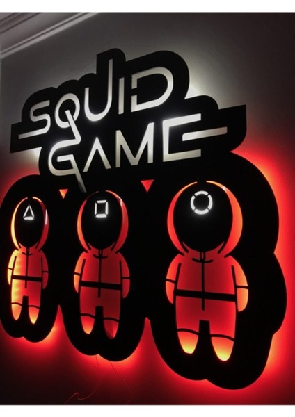 Squid Game Askerler LED Işıklı Tablo