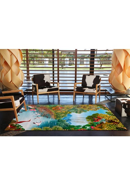 Doğa ve Hayvan Desenli Dekoratif Halı MIRAVIP433 modelleri