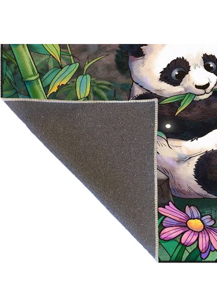 Hayvan Pandalar Desenli Dokuma Taban ve Dekoratif Halı MIRAVIP413 fırsatları