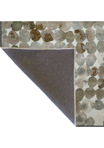 Gri Temalı ve Daire Desenli Dekoratif Halı MIRAVIP444 fırsatları