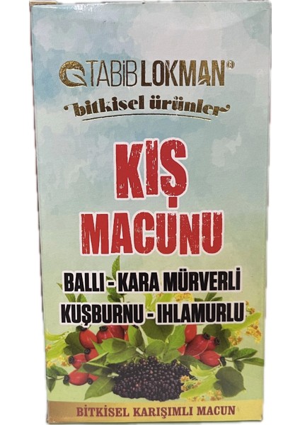 Kış Macunu Ballı Kara Mürverli Kuşburnu Ihlamurlu Bitkisel Macun 450 G