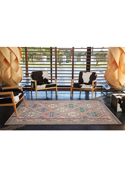 Karışık Renkli Baklava Desenli Dekoratif Halı MIRAVIP351 modelleri