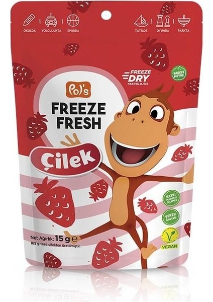 Kukuli Freeze Dondurularak Kurutulmuş Çilek 15 gr