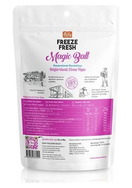 Pol S Freeze Fresh Magic Ball Böğürtlenli Elma Topları 16 gr fiyatları