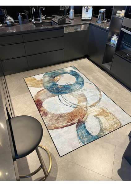 Karışık Renkli Desenli Dekoratif Halı MIRAVIP443