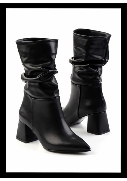 Siyah Kadın Bot & Bootie K02992152009