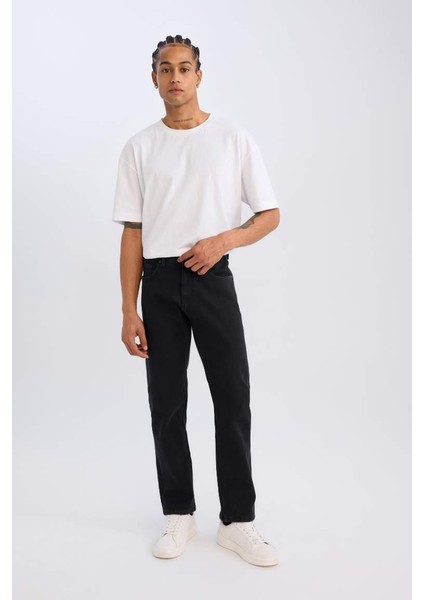 Sergio Regular Fit Normal Kalıp Normal Bel Boru Paça Jean Pantolon Black
