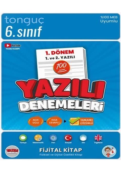 Tonguç 6.sınıf Yazılı Denemeleri 1. Dönem 1. ve 2. Yazılı