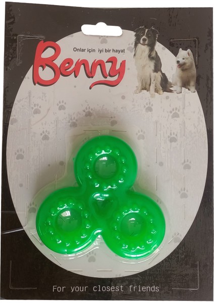 Benny Köpek Oyuncağı Üçlü Halka 9 x 9 cm Yeşil