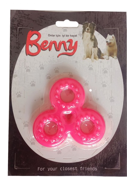 Benny Köpek Oyuncağı Üçlü Halka 9 x 9 cm Pembe