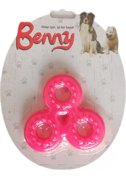 Benny Köpek Oyuncağı Üçlü Halka 9 x 9 cm Pembe