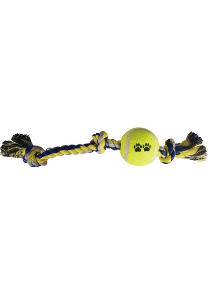Tenis Toplu Uzun Düğümlü Köpek Diş Ipi 7-40 cm Mavi
