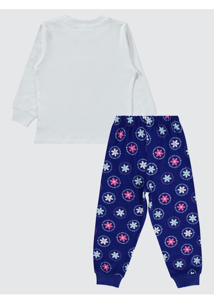 Kız Çocuk Pijama Takımı 2-5 Yaş Saks Mavisi
