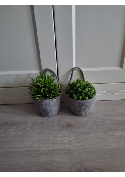 Tekno Trust Sepet Dekoratif Mini Askı Sepet Çiçeklik Dekoratif Saksılık Çok Amaçlı Sepet 12x10 Cm
