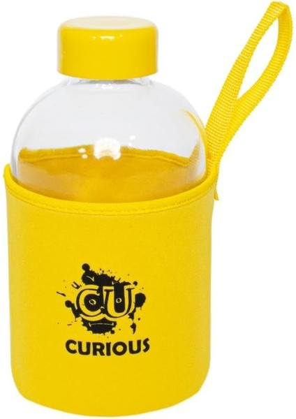 Moods Up Neopren Kılıflı Cam Matara 600 ml (Curious)