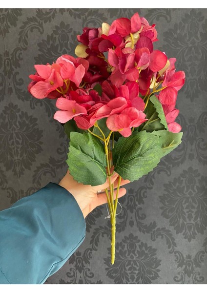 Yumuşak Dokulu Ortanca ve Gül Demeti, Pembe, 31-45 cm, Şık ve Canlı Çiçekler fiyatları