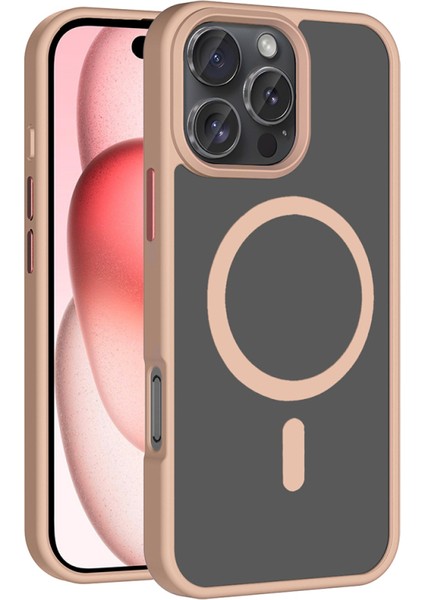 Apple iPhone 16 Pro Max Kılıf Magsafe Şarj Özellikli Mat Arka Yüzey Sio Premium Kapak