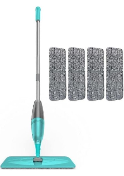 Home Sprey Mop 4 Mikrofiber Mop (Mavi)