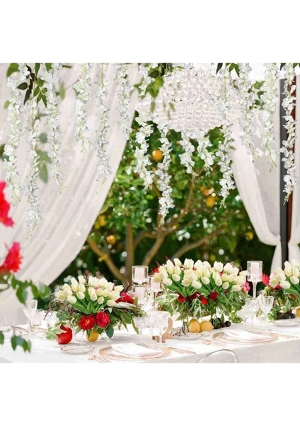 3 Adet Sarkan Akasya Çiçek 3 Dallı 100 Cm. Yapay Çiçek Akasya modelleri