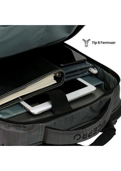 TRV02 Travela 16" Siyah Notebook Sırt Çantası Genişleyebilir