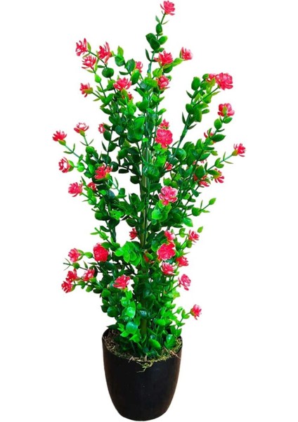 Mineli şimşir Ağacı, 50 cm, canlı renkli yapay çiçek, siyah saksı, yüksekliği 51-80 cm