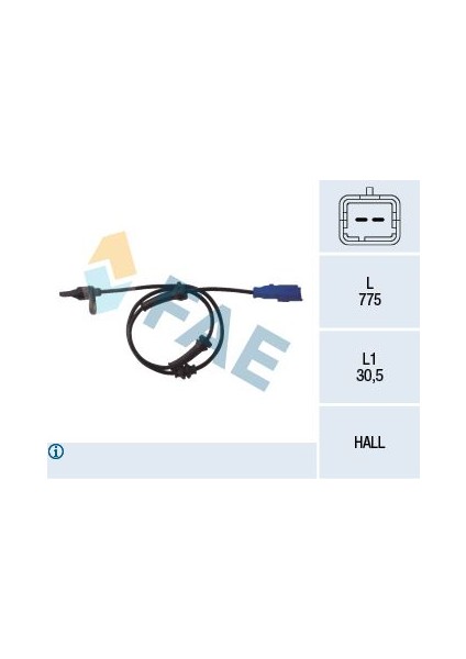 Abs Sensoru Arka P1007 C2 C3 C3 Iı C3 Plurıel Boy:720mm