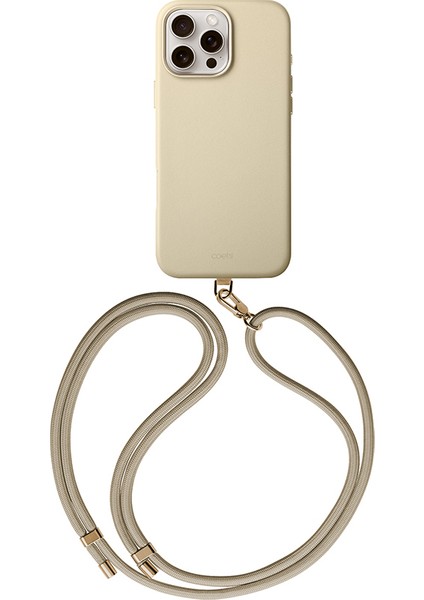 iPhone 16 Pro Max Kılıf Askı Ipli Magsafe Şarj Özellikli Vegan Deri Yüzey Coehl Muse Premium Kılıf