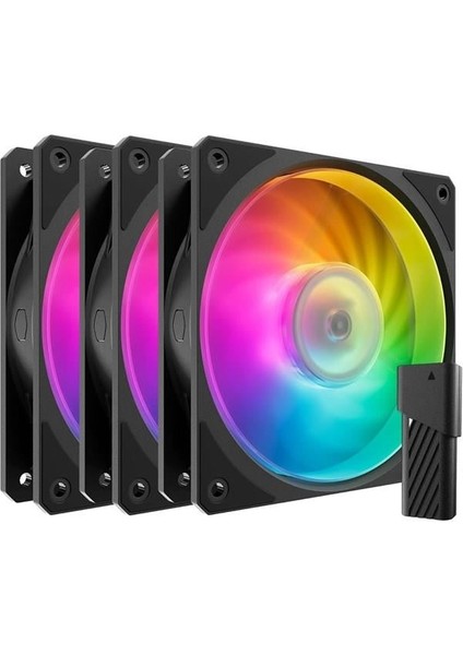 Coolermaster Mobıus 120P MFZ-M2DN-243P2-R1 120MM Argb Kasa Fan Kiti Argb Kontrol Üniteli 3-Lü Paket