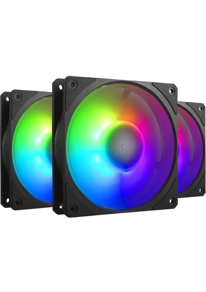 Coolermaster Mobıus 120P MFZ-M2DN-243P2-R1 120MM Argb Kasa Fan Kiti Argb Kontrol Üniteli 3-Lü Paket