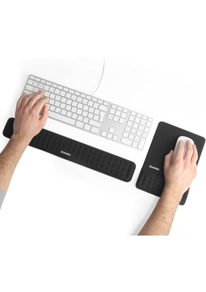 DK-AC-MKPAD02 Ergopad Klavye + Bilek Destekli Mousepad Set