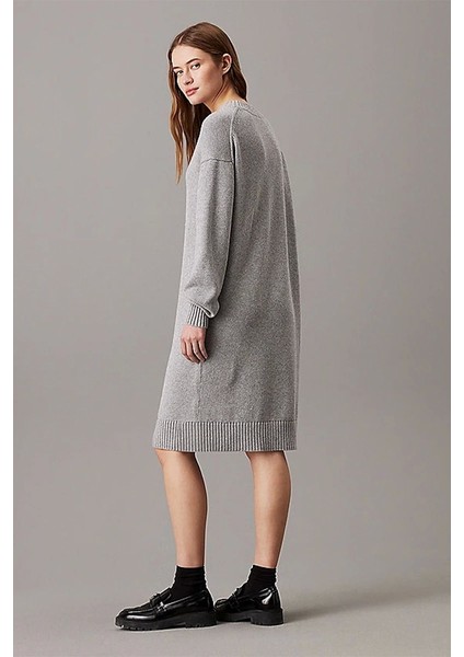 Ck Intarsıa Loose Sweater Dress