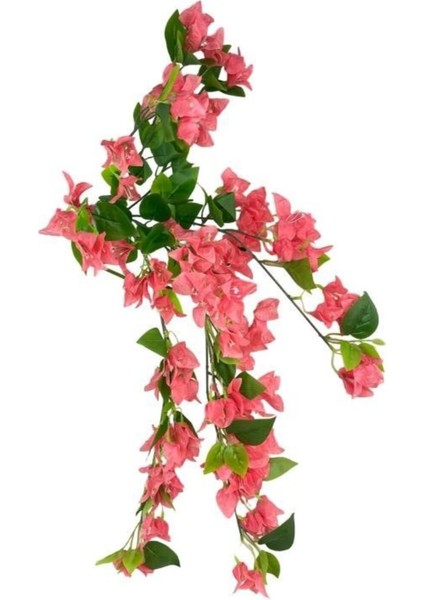 Pembe Begonvil Yapay Çiçek, 8 Dallı, 70cm, Sarkan, Renkli Dekoratif Çiçek