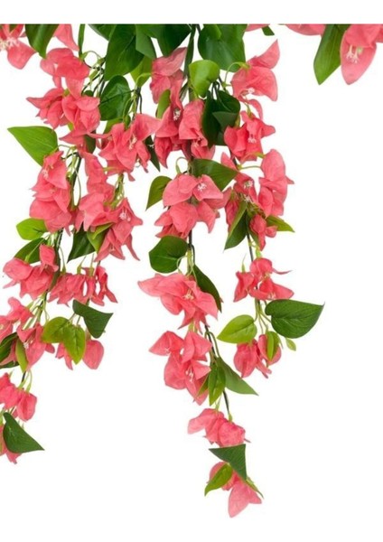 Pembe Begonvil Yapay Çiçek, 8 Dallı, 70cm, Sarkan, Renkli Dekoratif Çiçek