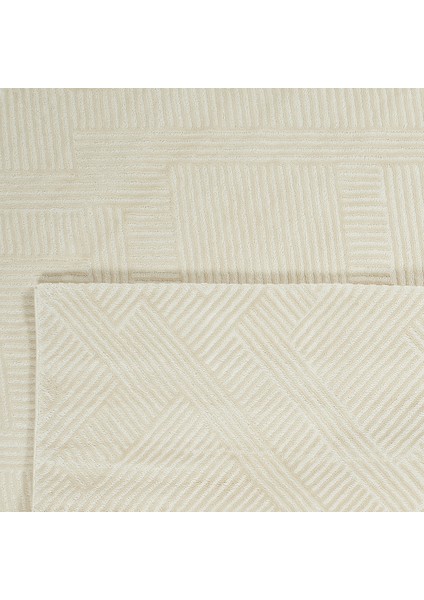 Geometrik Çizgili Desenli Şönil Halı, Salon Halısı, Oturma Odası Halısı, Çocuk Odası Halısı, Kolidor Makine Halısı