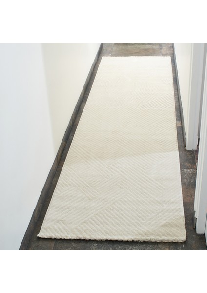 Geometrik Çizgili Desenli Şönil Halı, Salon Halısı, Oturma Odası Halısı, Çocuk Odası Halısı, Kolidor Makine Halısı