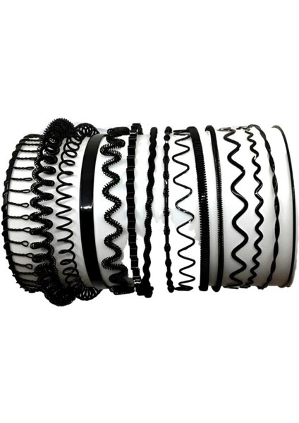 Unisex Siyah Kaliteli Metal 15'li Günlük Kullanım ve Sporcu Saç Tacı modelleri