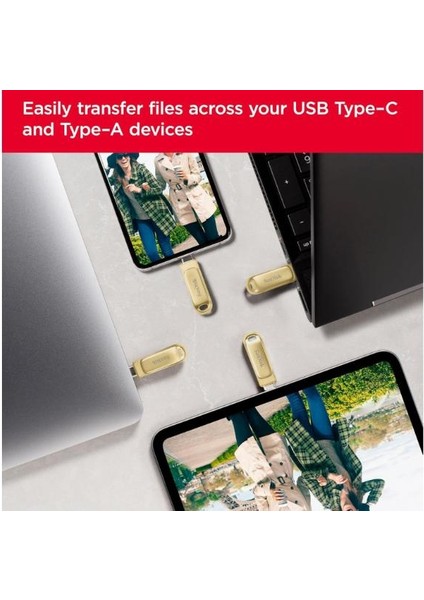 Ultra Dual Drive Luxe 512GB SDDDC4-512G-G46GD Type-C Gold USB Bellek