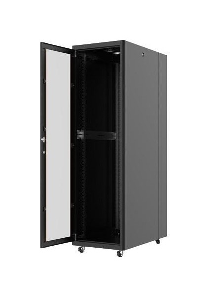 22U 600X1000MM Dikili Tip Siyah Kabinet Vega AG-VB22U6010S1 Cam Kapak