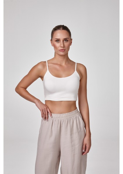 Kadın Askılı Crop Body