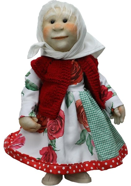 El Işçiliği Babaanne Dekor Bebek 34 cm - 6029