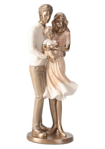 Baba/anne/oğul Krem-Bronz Biblo 25 cm