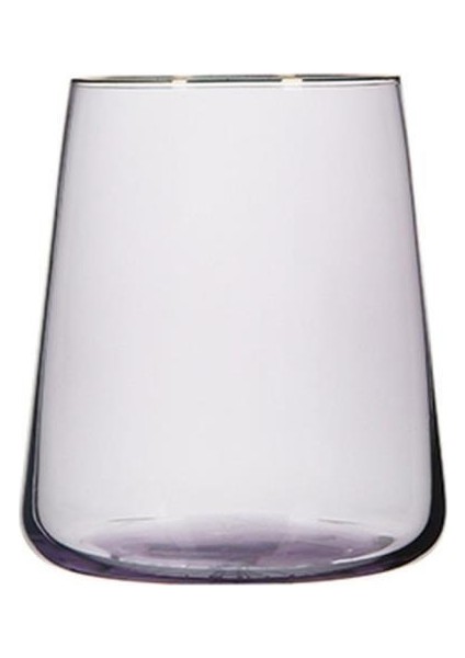 Soft Mor Yaldızlı Ayaksız Su Bardağı 380 cc Tekli