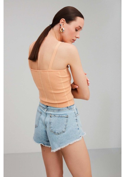Norah Kadın Regular Kalıp Denim Buz Mavi Şort indirimleri