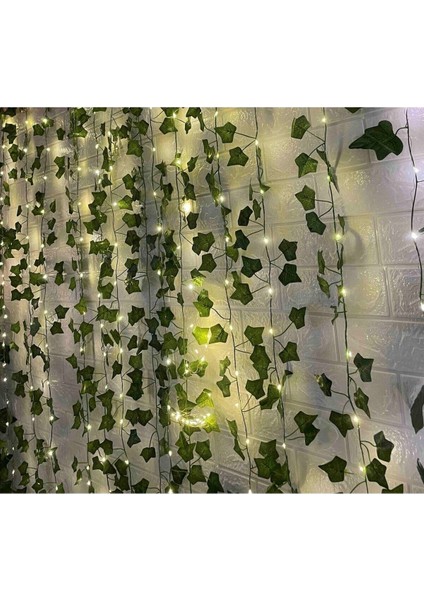 Tekno Trust Dekoratif Yeşil Yapraklı Yapay Sarmaşık Ve 3 Metre Peri Led Gün Işığı