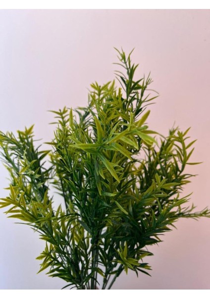 Yapay Biberiye Bitkisi, 45 cm, Saksı, Dikey Bahçe, Yeşil, Demet